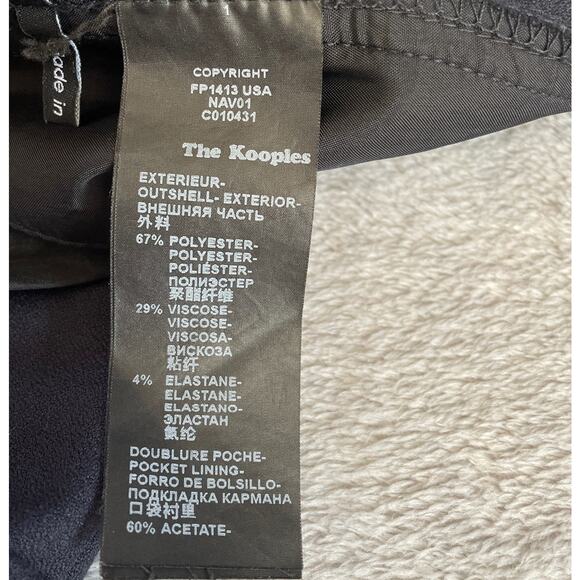 The Kooples Trousers Medium 38 Dark Blue Career Classic Capsule Minimal Tailored - Picture 4 of 7